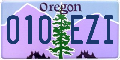 OR license plate 010EZI