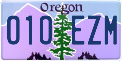 OR license plate 010EZM