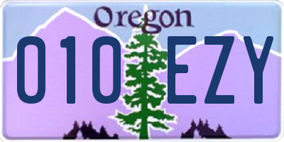 OR license plate 010EZY
