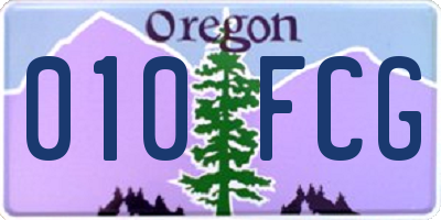 OR license plate 010FCG