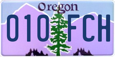 OR license plate 010FCH