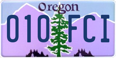 OR license plate 010FCI