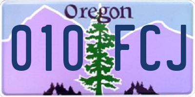OR license plate 010FCJ