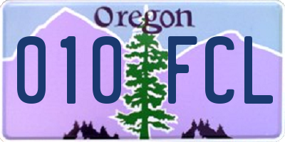 OR license plate 010FCL