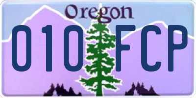 OR license plate 010FCP