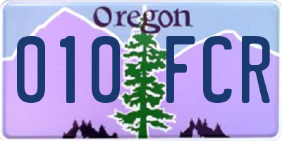 OR license plate 010FCR