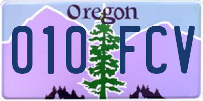 OR license plate 010FCV