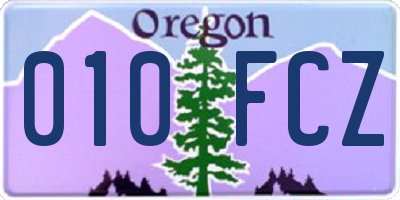 OR license plate 010FCZ