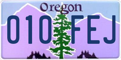 OR license plate 010FEJ