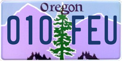 OR license plate 010FEU