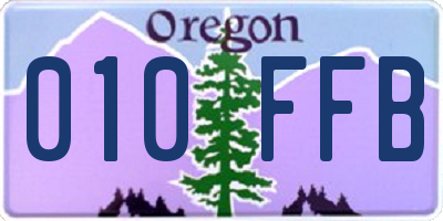 OR license plate 010FFB