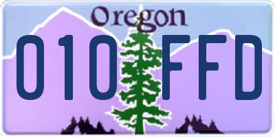 OR license plate 010FFD