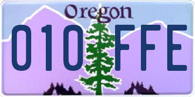 OR license plate 010FFE