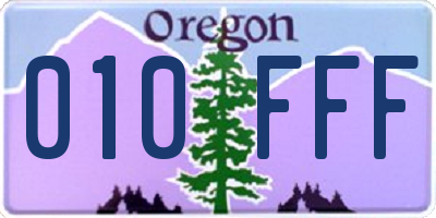 OR license plate 010FFF