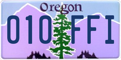 OR license plate 010FFI