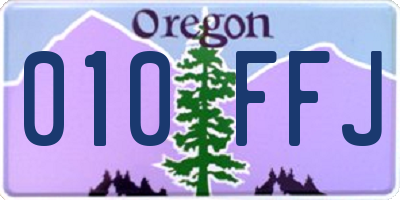 OR license plate 010FFJ