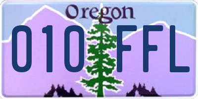 OR license plate 010FFL
