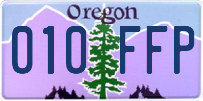 OR license plate 010FFP