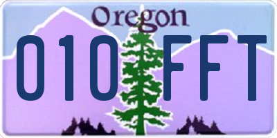 OR license plate 010FFT