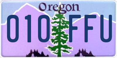 OR license plate 010FFU