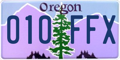 OR license plate 010FFX
