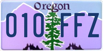OR license plate 010FFZ