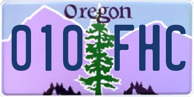 OR license plate 010FHC