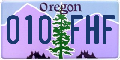 OR license plate 010FHF
