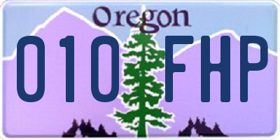 OR license plate 010FHP