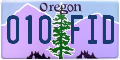 OR license plate 010FID