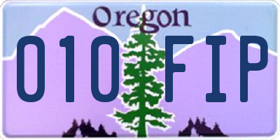 OR license plate 010FIP
