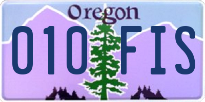 OR license plate 010FIS