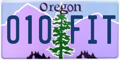 OR license plate 010FIT