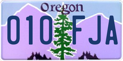OR license plate 010FJA