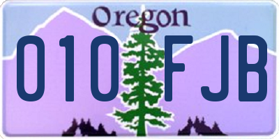OR license plate 010FJB
