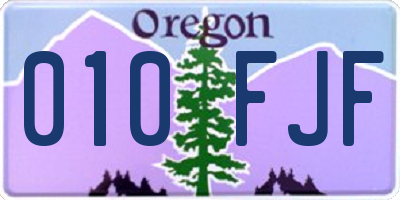 OR license plate 010FJF