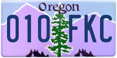 OR license plate 010FKC