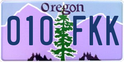 OR license plate 010FKK
