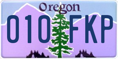 OR license plate 010FKP