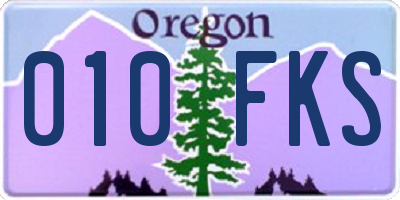 OR license plate 010FKS