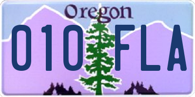 OR license plate 010FLA