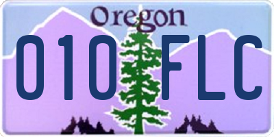 OR license plate 010FLC