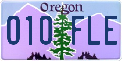 OR license plate 010FLE