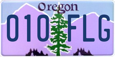 OR license plate 010FLG