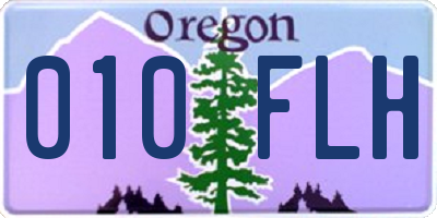 OR license plate 010FLH