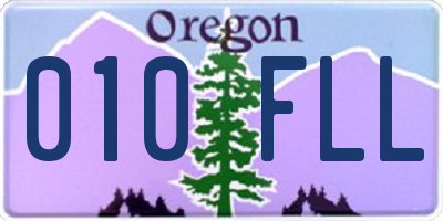 OR license plate 010FLL