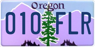OR license plate 010FLR