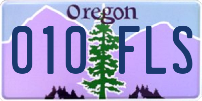 OR license plate 010FLS