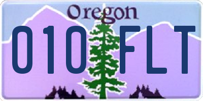 OR license plate 010FLT