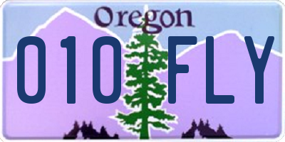 OR license plate 010FLY